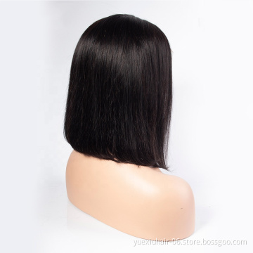 Best seller Recool hair wigs human hair lace front 13X4 silky straight lace front bob wigs for  african american